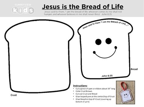 Bread of Life Younger Child Craft - Google Drive Food Truck Crafts, Bread Of Life Craft, Church Christmas Craft, Christmas Church Crafts, Kindergarten Christmas Crafts, Toddler Bible, Kids Church Lessons, Truck Crafts, Bible Crafts Sunday School