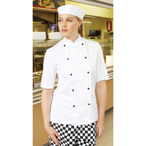 Dennys Lightweight S/Sleeve Chefs Jacket Chefs Jacket, Chef Dress, Restaurant Uniforms, Chef Jackets, Chef Clothes, Chef Uniform, Female Chef, Chef Coat, Uniform Dress