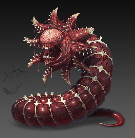 Demon Ranger from Divinity: Original Sin II Dark Creatures, Beast Creature, Creature Artwork, Horror Monsters, Fantasy Beasts, 다크 판타지, Alien Concept Art, Monster Concept Art, Alien Creatures