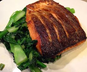 Whole Baked Salmon, Gordon Ramsay Salmon, Gordon Ramsay Dishes, Gordon Ramsey Recipes, Chinese Broccoli, Cooked Salmon, Crispy Salmon, Gordon Ramsay Recipe, Lent Recipes