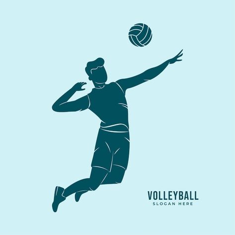 Free vector hand drawn volleyball silhou... | Free Vector #Freepik #freevector #volleyball-silhouette #volleyball-ball #volleyball #sport-game Volleyball Poster Ideas, Best Puns Ever, Volleyball Silhouette, Volleyball Poster, Volleyball Posters, Ball Vector, Duke Bike, Girls Volleyball, Volleyball Player