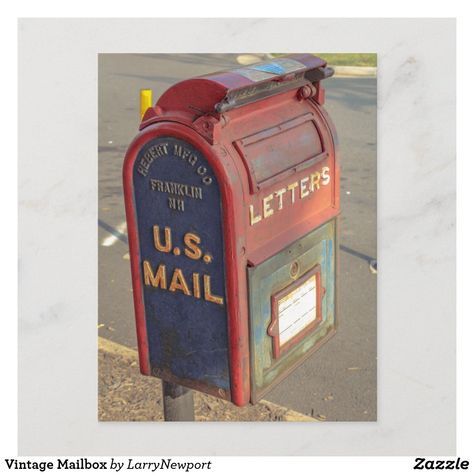 Vintage Mailbox Postcard Old Mailbox, Vintage Mailbox, Unique Mailboxes, Mailbox Design, Life Hackers, Mail Boxes, Post Box, Vintage Kitsch, Postcard Size