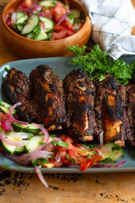 Nyama Choma is a delicious grilled meat dish that is the national dish of Kenya. It is perfectly seasoned, tender, and great for a crowd! Nyama Choma, Meat Dish, African Recipes, National Dish, Easy Summer Meals, Beef Ribs, Global Recipes, African Food, Grilled Meat