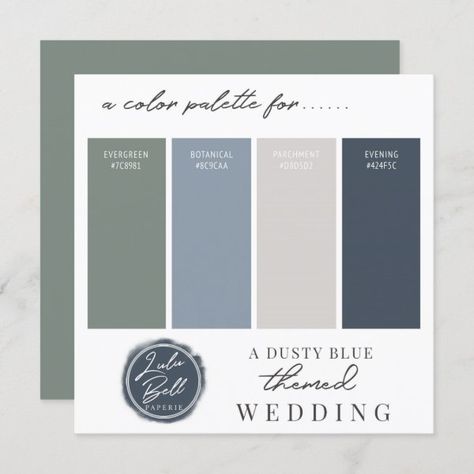 Dusty Blue Green Navy & Gray Color Palette Card Navy Color Palette, Gray Color Palette, Green Color Combinations, Blue Color Combinations, Dusty Blue Wedding, Grey Color Palette, Hex Color Codes, Dusty Blue Weddings, Green Colour Palette