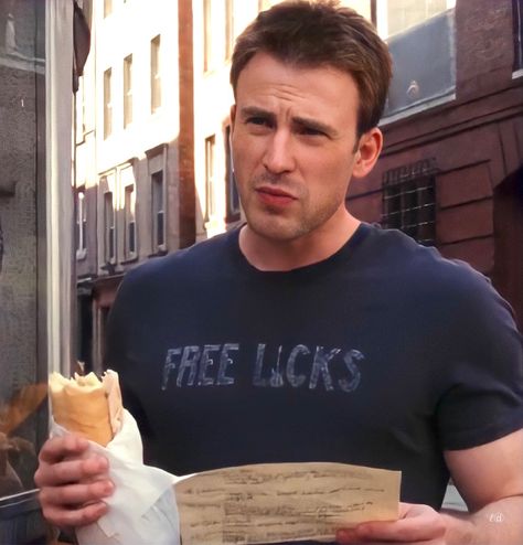 Chris Evans Chris Evans What's Your Number, Whats Your Number, Johnny Storm, What's Your Number, Number Shirt, Chris Evans, Blue Shirt, Happy Place, Happy Places