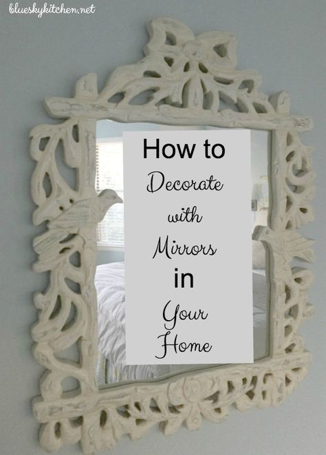 How to Decorate with Mirrors in Your Home. Mirrors should be treated as beautiful accessories. See how we've used them in our home. What To Put Around A Mirror, Using Mirrors To Decorate, Foyer Mirror Ideas, Mirrors In Living Room Ideas, Decorate With Mirrors, Foyer Mirror, Mirror Decor Ideas, Multiple Mirrors, Interior Design Career