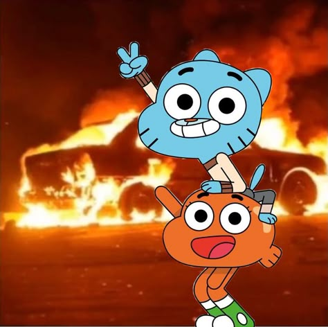 Fire Pfp, Amazing Gumball, Cat Hug, World Of Gumball, The Amazing World Of Gumball, Mlp My Little Pony, Funny Profile Pictures, Matching Profile Pictures, Lose My Mind