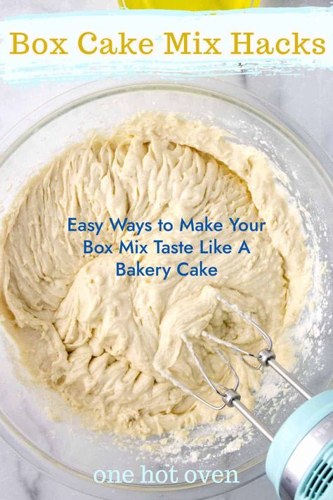 Discover simple hacks I use to elevate cakes and desserts using box cake mix. There are so many possibilities to add common pantry items to a cake batter and take advantage of the convenience of box cake mix for a bakery-style cake. Box Cake Mix Hacks, Cake Mix Hacks, Cake Batter Recipes, Bakery Style Cake, Recipes Using Cake Mix, Boxed Cake Mixes Recipes, Cake Hacks, Store Bought Cake, Cakes And Desserts