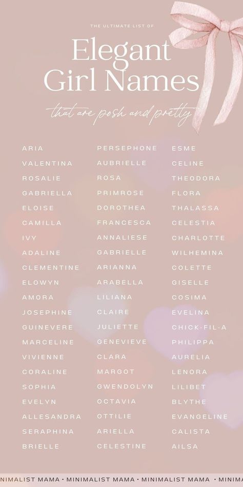 Love aesthetic names for 2024? These elegant girl names are a little cottagecore, and somewhat whimsical but entirely pretty! If your style is kinad posh baby names, kinda rich girl names or gives royal baby girl names, you're going to *love* this one - and I can *guarantee* you'll add at least a handful to your baby names list! (There are tons of super unique names for girls!0 Royal Baby Girl Names, Posh Baby Names, Pretty Aesthetic Girl, Rich Girl Names, Girl Names Aesthetic, Aesthetic Girl Names, Unique Names For Girls, Names I Adore, Elegant Girl Names