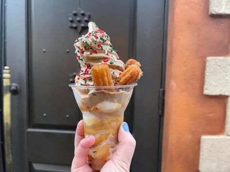 Dig into the New Churro Sundae in La Cantina de San Angel at EPCOT Churro Sundae, Fruit Popsicles, Garden Festival, Draft Beer, Specialty Foods, Disney Trip, Disney Vacations, Popsicles, Right Now