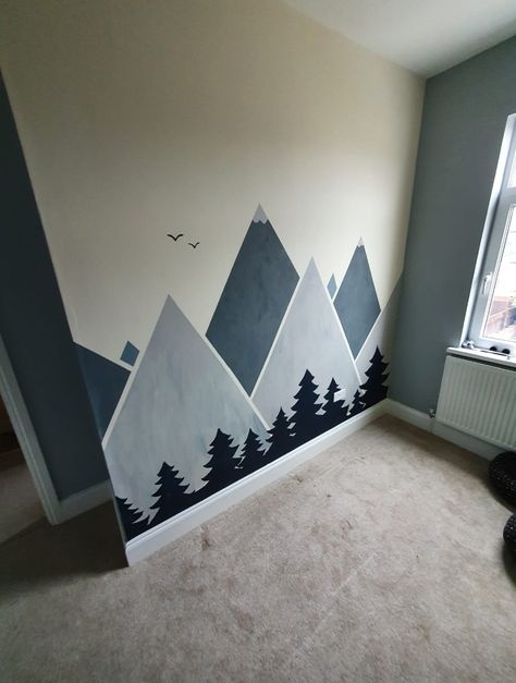 Mountain Nursery, Nursery Boy, Diy Techniques, Baby Boy Room Nursery, Dekorasi Kamar Tidur, Nursery Baby Room, Boy Bedroom, Baby's Room, Baby Boy Rooms