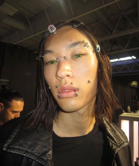 Balenciaga Ss23, Balenciaga Runway, Master Of Disguise, Baby Movie, Punk Makeup, Face Piercings, Emo Girl, Runway Makeup, Unique Makeup