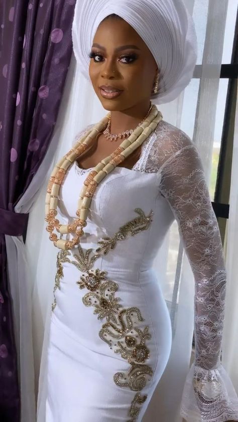 Nigerian Traditional Wedding Attire, Nigerian Traditional Wedding, African Bridal Dress, African Party Dresses, Nigerian Lace Styles Dress, Nigerian Lace Styles, African Wedding Attire, African Lace Styles, African Fabric Dress