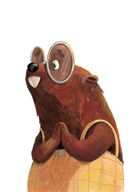 Beavers Illustration, Beaver Character Design, Caribou Illustration, Funny Animal Illustration, Animal Character Illustration, Beaver Illustration, Beaver Drawing, Beaver Cartoon, Bear Character Design