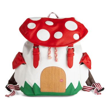 Mushroom House backpack from ModCloth Unique Clutch, Fairytale Fashion, Crazy Train, Mushroom House, Cute Backpacks, Quirky Design, Purim, Novelty Print, Cute Bags