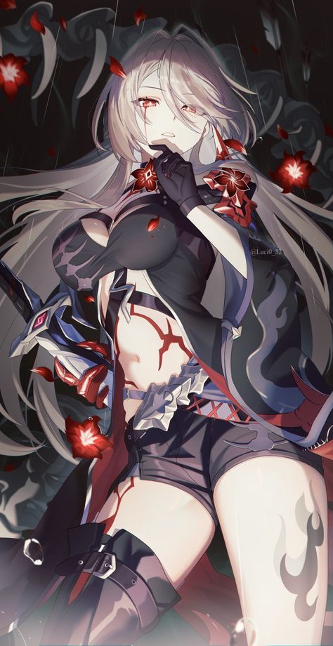 Acheron From Honkai Star Rail #HonkaiStarRail #Acheron Anime Sisters, Anime Warrior, Cool Anime Wallpapers, Character Wallpaper, Honkai Star Rail, Female Character, Star Rail, Anime Kawaii, Anime Artwork