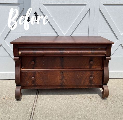 Empire Dresser, Dresser Makeovers, Dining Chair Makeover, Shelf Makeover, Best Of 2022, Refinish Furniture, Antique Dining Chairs, Empire Furniture, Antique Side Table