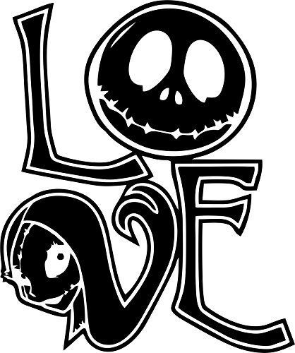 Sally And Jack, Nightmare Before Christmas Drawings, Disney Nightmare Before Christmas, Images Disney, Mirror Decal, Disney Sticker, Jack And Sally, Halloween Clipart, Christmas Night