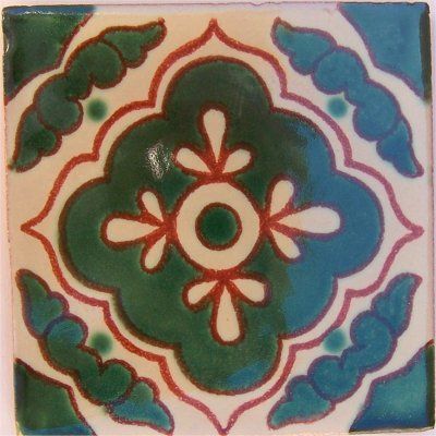 Green Toledo Talavera Mexican Tile Deck Flooring, Interlocking Tile, Rubber Tiles, Deck Tiles, Mexican Tile, Talavera Tiles, Hand Painted Tiles, Clay Tiles, Fine Craft