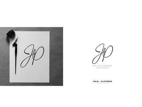 Jp Tattoo Letter, Jp Letter Tattoo Design, Jp Tattoo, Jp Logo, Tattoo Lettering, Monogram Wedding, Photoshop Tutorial, Shop Decoration, Business Card Design