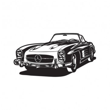 Classic Car Mercedes Benz Sl 10940 Classic Cars Tattoo, Mercedes Benz Tattoo, Mercedes Tattoo, Car Mercedes Benz, Car Mercedes, Car Tattoos, Car Vector, Traditional Tattoo Art, Classic Mercedes