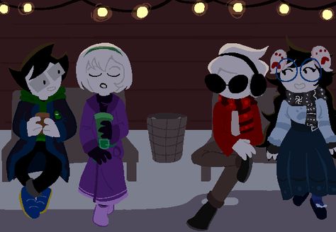 Group Pfps, Group Pfp, Trio Pfp, Jade Harley, Goofy Goober, Dave Strider, Raggedy Ann, Night Aesthetic, Homestuck