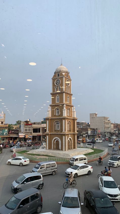 Clock Tower | Iqbal Square | Sialkot Pakistan Photos, Sialkot Pakistan, Beautiful Mosques, Fashion Life, Clock Tower, Empire State Building, Photo Dump, Ferry Building San Francisco, Life Style