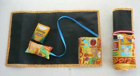 Chalkboard With Pocket | USU Japanese Rice Bag, Crayola Chalk, Chalkboard Fabric, Make A Chalkboard, Half Hitch Knot, Rice Bag, Rice Bags, Operation Christmas Child, Reading Pillow