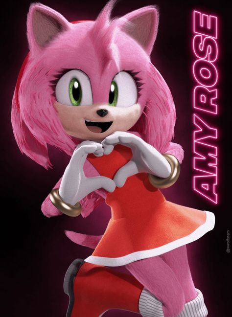 Super Amy Rose, Amy Rose Hedgehog, Movie Amy, Sonic The Movie, Ray Of Hope, Personajes Studio Ghibli, Sonic Movie, Shadow And Amy, Amy The Hedgehog