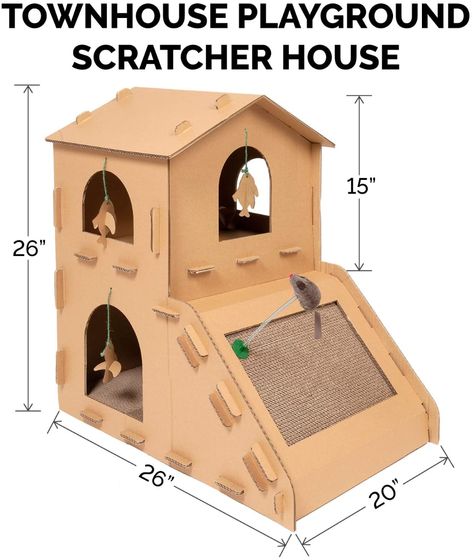 Cat House Diy Cardboard, Cat House Indoor, Cardboard Cat House, Cat Castle, Cat Houses Indoor, Cardboard Cat, Cardboard Cat Scratcher, Cat House Diy, Diy Cat Toys