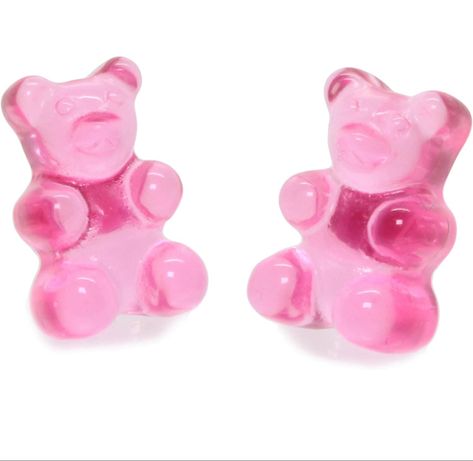 Pink Scrapbook Paper, Kawaii Products, Gummy Bear Candy, Gummy Bear Earrings, Jelly Bears, Candy Roses, Bear Earrings, Bear Tattoo, Gummy Bear