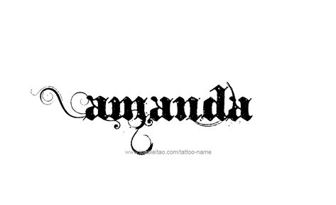 Tattoo Design  Name Amanda Amanda Tattoo Name, Amanda Name, Joseph Name, Names Design, Tattoo Design Name, One Word Tattoos, Name Tattoo Ideas, Name Drawings, Personalized Wall Decals