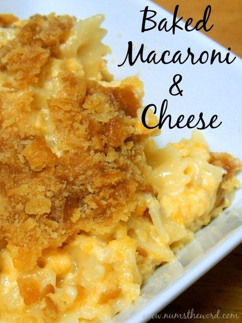 Homemade Macaroni Cheese, Baked Macaroni And Cheese, Diy Easy Recipes, Baked Macaroni, Baked Mac, Elbow Macaroni, Ritz Crackers, Macaroni Cheese, Fusilli