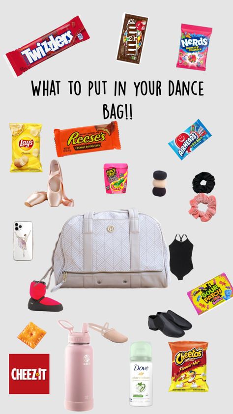 #dance #food Snacks For Dance Competition, Dance Snacks, Cheetos Crunchy, Moo Moo, Dance Mom, Dance Bag, Glow Up Tips, Essential Bag, Peanut Butter Cups