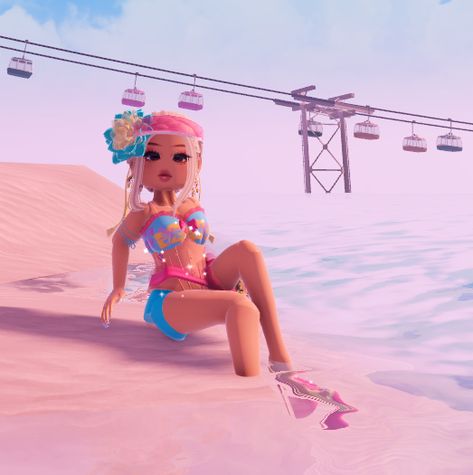 Royale High photoshoot in Diamond Beach #royalehigh #roblox Diamond Beach Royale High, Royale High Swimsuit, Royale High Photoshoot, Royale High Summer, Royale High Sunset Island, High Photoshoot, Sunset Outfits, Rh Outfits, Sunset Island