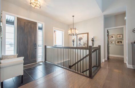 Open Downstairs Staircase, Open Concept Stairs To Basement, Door At Bottom Of Basement Stairs, Open Basement Stairs In Living Room, Stairs By Front Door, Open Staircase To Basement, Closed Staircase, Open Basement Stairs, Basement Stairway