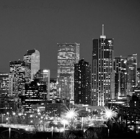 Denver Skyline | The Mile High City | Skyscrapers | Urban | City | Architecture | Denver nightlife | Denver at night | Denver Photography | Night-time photography | Colorado Photography | Black and White Photography | City Photography | Urban Photography | Rocky Mountains | 303 Magazine Photography | Denver | Colorado | 303 Magazine | Photo by Roman Tafoya Denver Nightlife, Denver Photography, City Skyscrapers, Denver Skyline, Night Time Photography, Photography Essentials, Colorado Photography, Photography Night, Mile High City