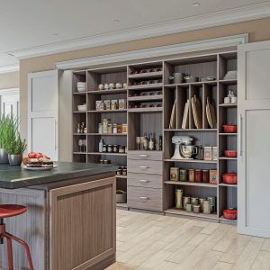 Pantry Gallery Closets By Design, Pantry Closet Organization, Galley Kitchen Remodel Ideas, Craftsman Interior Design, Pantry Design Ideas, Craft Room Closet, Closet Storage Ideas, Custom Laundry Room, Custom Closet Organization