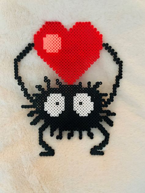 Soot Sprite (Susuwatari) Love Perler Dimensions - 9" x 7" Perler Bead Designs, Soot Sprite, Easy Perler Bead Patterns, Melty Bead Patterns, Pearl Beads Pattern, Easy Perler Beads Ideas, Art Perle, Perler Art, Perler Bead Templates