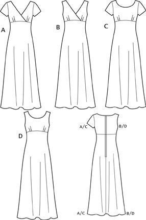 New Look Misses Dress 6827 Empire Waist Dress Pattern Free, Gathers Dress, Dresses Sewing Patterns, Wedding Dress Sewing Patterns, Circle Skirt Pattern, Empire Waist Dress Pattern, New Look Patterns, Dresses Sewing, Dress Patterns Free