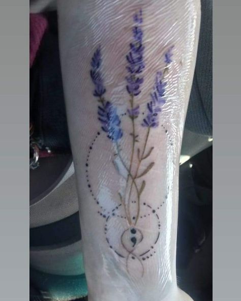 Lavender Tattoos, Colon Tattoo, Squid Tattoo, Phoenix Tattoo Feminine, Buckle Up Buttercup, Lavender Tattoo, Semicolon Tattoo, Tattoo Parlor, Plant Tattoo