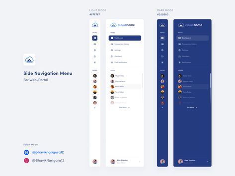 Side Navigation Menu UI design for Web Portal by Bhavik Narigara on Dribbble Side Menu Ui Design, Sidebar Ui Design, Shorts Png, Web Grid, Analytics Design, Software Ui Design, Menu Design Inspiration, Tab Design, Web Design Ux Ui