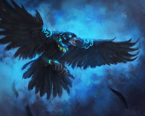 Raven Familiar, Heroic Fantasy, Raven Art, Magical Creature, Mythical Animal, Fantasy Beasts, Fantasy Monster, Fantasy Creatures Art, Witch Art