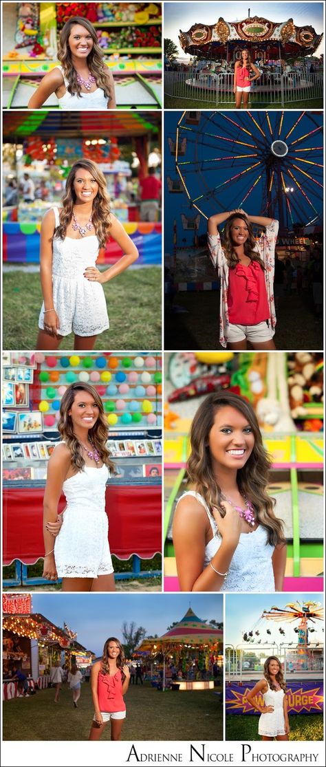 Senior Pictures At The Fair, Senior Fair Photoshoot, Fair Mini Session Photo Shoot, Carnival Senior Pictures, Graduations Pics, Fair Senior Pictures, Sisterhood Photoshoot, Carnival Photo Shoots, Fair Pics