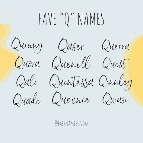 Heidi From Baby Name Sunday🌿 on Instagram: “🌈 Today is some of my favourite names beginning with “Q” What are some of YOUR fave “Q”names? Q names were hard to come by but here are…” Q Names, Rare Baby Names, Unisex Name, Boy Girl Twins, Newborn Care, Guy Names, Girl Names, Kid Names