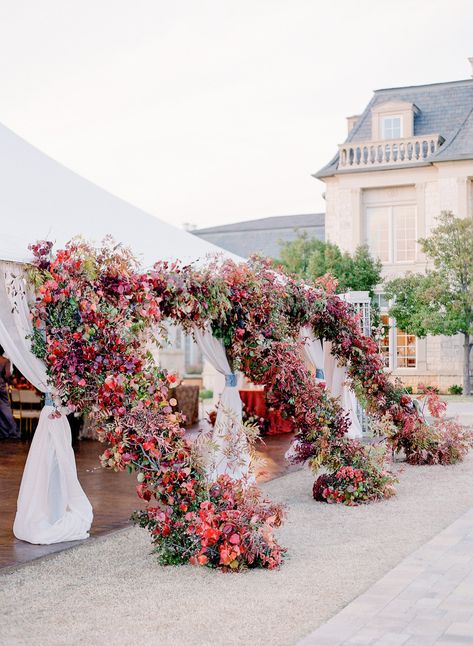 This Couple's Flower-Filled Wedding Was Inspired by a Chanel Runway Show Martha Weddings, Jose Villa, Tented Wedding, Tent Decorations, Tent Design, Wedding Tent, Outdoor Reception, Martha Stewart Weddings, Tent Wedding