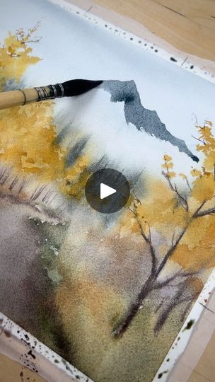 7K views · 158 reactions | Walking through the changing seasons 🍂

#watercolor #watercolorpainting #nature #fall #autumn #autumnpainting #watercolortrees #mountains #calming #artforthesoul #pnw | Sable Rae Art | Chance Peña · i am not who i was Seasons Watercolor, Sunshine Watercolor, Watercolor Guide, Simple Paintings, Nature Fall, Colour Painting, Watercolor Pictures, Beauty Nature, Watercolor Trees