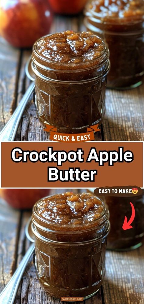 Learn how to make the best slow cooker apple butter recipe in your crock pot. The warm spices in this easy recipe make it a Fall favorite! Easy Crockpot Apple Butter, Crockpot Apple Butter, Rhubarb Jelly, Crockpot Apple, Apple Butter Crock Pot, Slow Cooker Apple Butter, Apple Butter Recipe, Homemade Apple Butter, Applesauce Cake