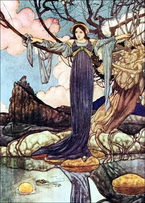 Old Fashion Picture Book Golden Artwork, Golden Age Of Illustration, Charles Robinson, Facebook Art, Textiles Projects, Fairytale Illustration, Vintage Fairies, Art Simple, The Golden Age