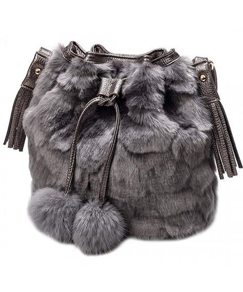 Women's Bags, Satchels, Women Faux Fur Winter Fashion Shoulder Bag Barrel Shape Drawstring Satchel Purse - Grey - C4188HLZ3GW   #Women #Fashion #Bags #Handbags #Style #Satchels Fur Bucket, Leopard Print Fashion, Leopard Bag, Plush Bags, Fur Bag, Winter Fabric, Fabric Bags, Bag Women, Bago